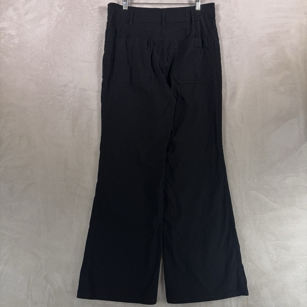 Anthropologie Maeve Junie Jeans Womens 33x31 Black Wide Leg Utility Pocket Denim - Picture 4 of 10